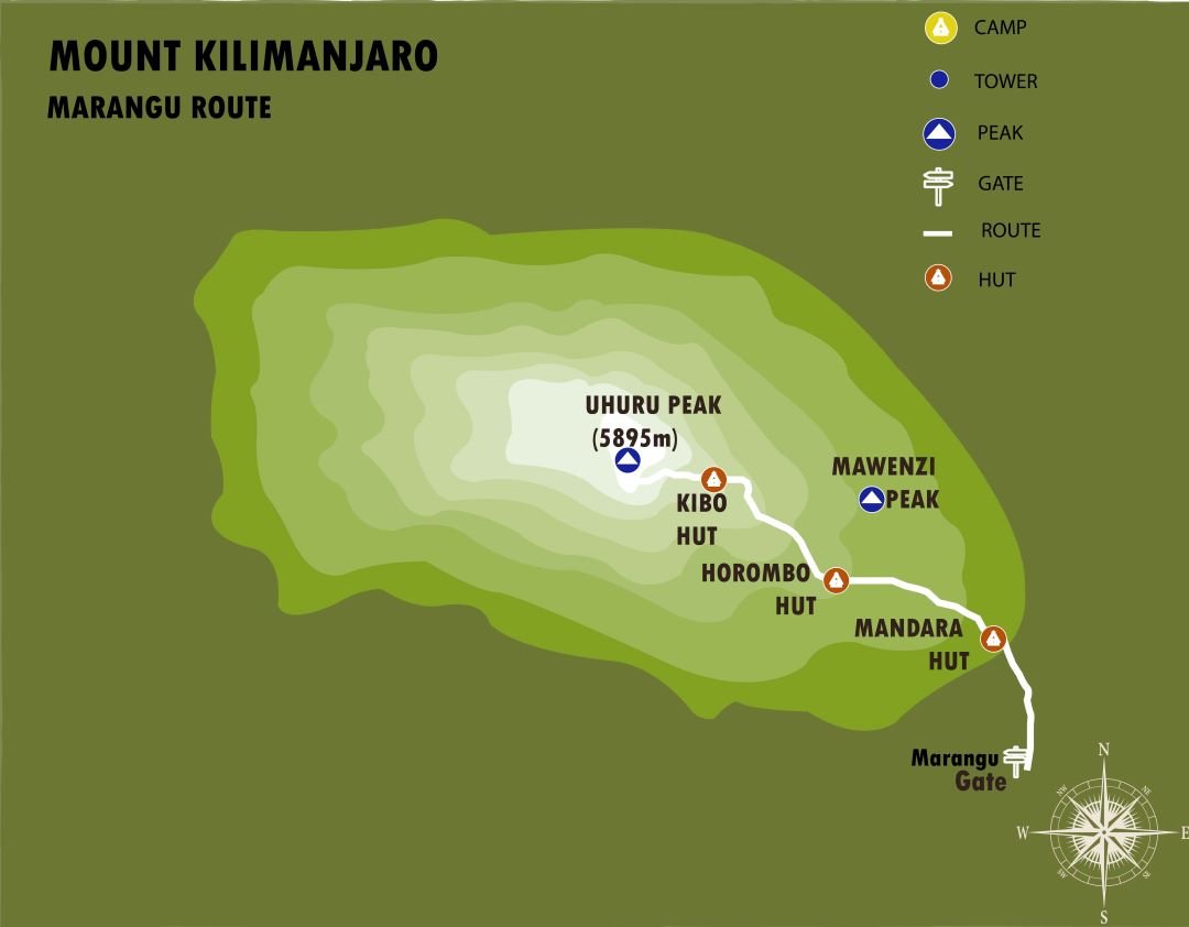 6 Days 5 Nights Kilimanjaro Trekking Marangu Route
